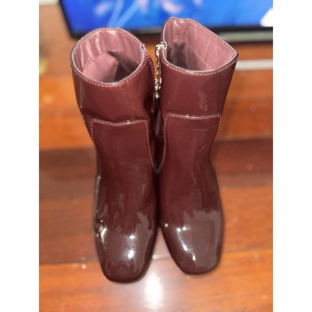 Womens Primark Red Zip Up High Heel Ankle Boots Us 9 EUR 40